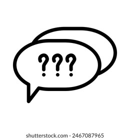 answer icon or logo illustration outline black style