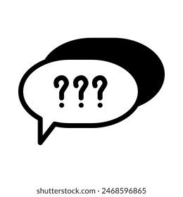Antwortsymbol oder Logo-Illustration Umriss schwarz gefüllt Stil