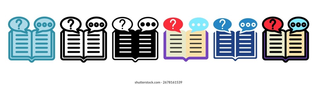 Symbol für Mini-Illustration antworten. Für moderne Konzeption, Print, UI, UX-Kit, Web- und App-Entwicklung. Vektorgrafik mit Bezug zu Büro, Bildung, Prüfung und mehr