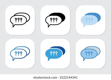 Antwortsymbole mit verschiedenen Designstilen