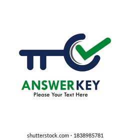 Answer Key Logo Template Illustration