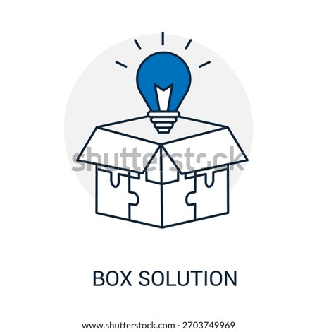 Answer Lightbulb Package Discovery Insight Brainstorm Invention Management Design Icon