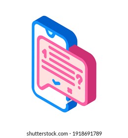 answer on question call center isometric icon vector. answer on question call center sign. isolated symbol illustration