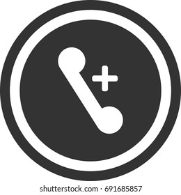 Answer the phone , circle sign design