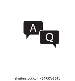 Antwort- und Frage-Symbol, Bildung-Symbol Vektorgrafik trendige Stil-Illustration für Web und App auf weißem Hintergrund..eps