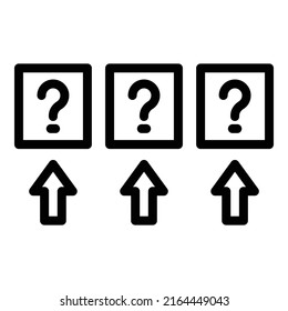 Answer quiz icon outline vector. Exam poster. Show ask test