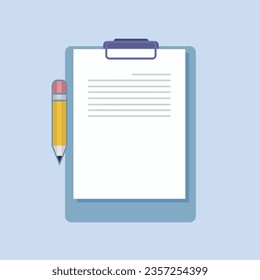 answer sheet board vector icon with a pencil