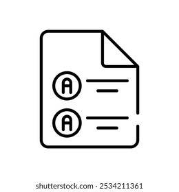 Answer Sheet icons set five different style vector stock illustration