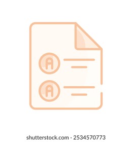 Answer Sheet icons set five different style vector stock illustration