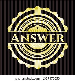 Answer shiny emblem. Vector Illustration. Detailed.