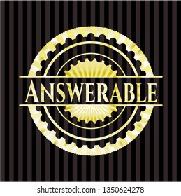 Answerable golden emblem