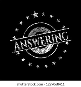 Answering chalk emblem