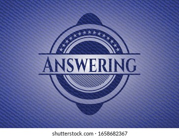 Answering jean background. Vector Illustration. Detailed.