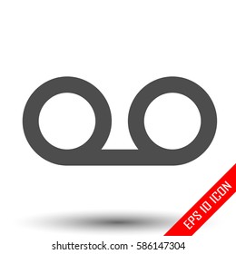 Answering machine icon. Voice mail symbol. Editable vector icon on white background.
