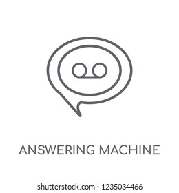 answering machine linear icon. Modern outline answering machine logo concept on white background from Electronic Devices collection. Suitable for use on web apps, mobile apps and print media.