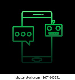 Answering machine in phone nolan icon. Simple thin line, outline vector of intelligence icons for ui and ux, website or mobile application