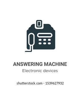 Answering machine vector icon on white background. Flat vector answering machine icon symbol sign from modern electronic devices collection for mobile concept and web apps design.