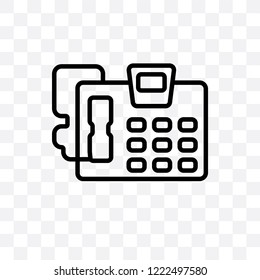 answering machine vector linear icon isolated on transparent background, answering machine transparency concept can be used for web and mobile