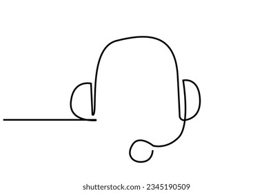 answering microphone support business object line art