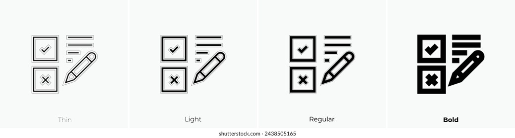 icono de respuestas. Diseño de estilo fino, ligero, regular y audaz aislado sobre fondo blanco
