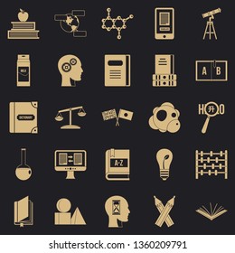 Answers on questions icons set. Simple set of 25 answers on questions vector icons for web for any design