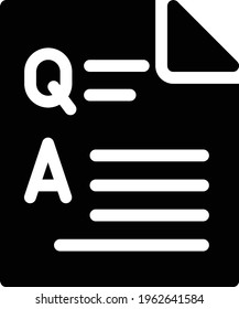 answers vector glyph flat icon