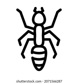 ant animal line icon vector. ant animal sign. isolated contour symbol black illustration