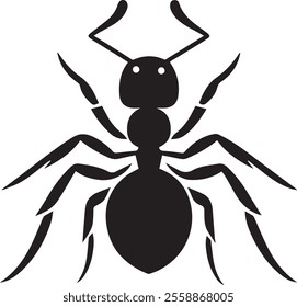 Ant art silhouette vector illustration with a white background 