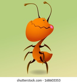 Ant with big jaw smiling