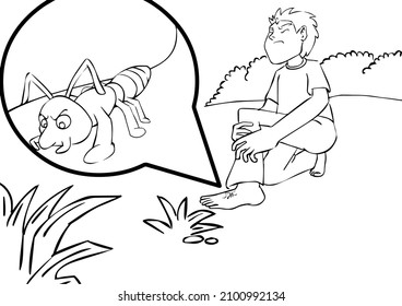 An Ant Bites The Foot of A Farmer Coloring Page. Ants are common insects, but they have some unique capabilities. More than 10,000 known ant species occur around the world