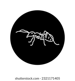 Ant black line icon. Pictogram for web page, mobile app, promo.