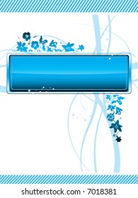 Ant and blue flower background