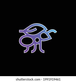 Ant blue gradient vector icon
