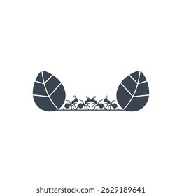 Ant Bridge Formation Icon Isolated On White Background
