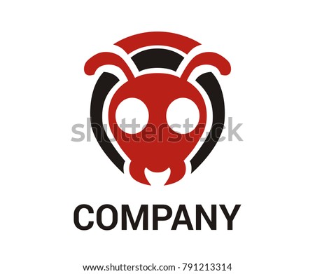 ant bug insect pest animal nature wildlife logo design idea concept illustration