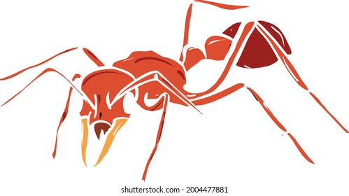 ant cartoon art isolated vector illustration.