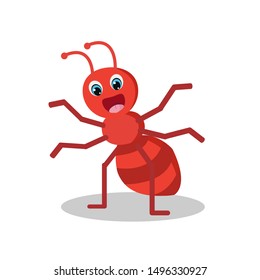 ้Happy ant cartoon art vector