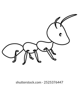 Ant cartoon coloring pages book for kids