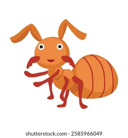 Ant cartoon icon. Flat illustration of ant cartoon icon for web design