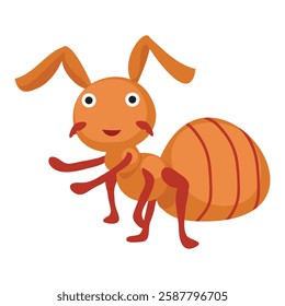 Ant cartoon icon. Isometric of ant vector icon for web design isolated on white background