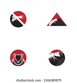 Ant cartoon icon and symbol vector illustration