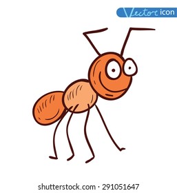 ant  cartoon insect bug icon, vector illustration.