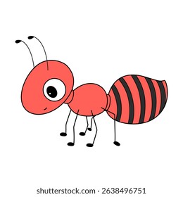 ant cartoon on white background