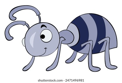 An ant cartoon smiling illustration