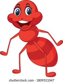 Ant cartoon vector art and illustration