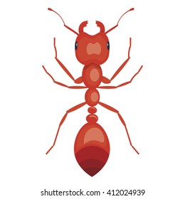 ant cartoon vector illustration isolated on a white background