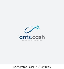 ant cash logo design abstract the ant
