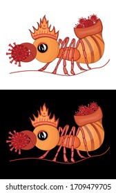 Ant-Zeichen für das Corona-Virus