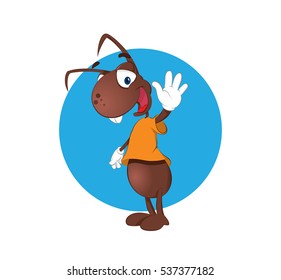 Ant character  illustration