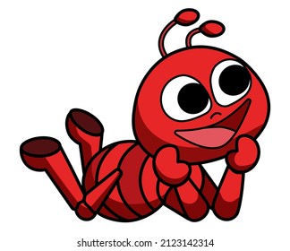Ant character vector, little bug graphic cartoon, funny insect icon